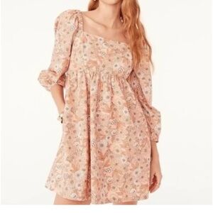 J. Crew Square Neck Cotton Poplin Mini Dress in a zinnia floral pattern Size Med